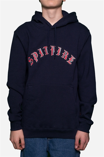  Spitfire Hoodie - Old E Custom - Navy Red Black White Embroidery
